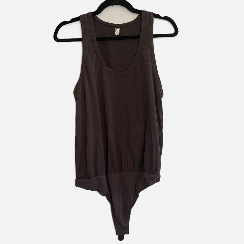 Intimately by Free People, Dark Gray Tanktop Bodysuit, L